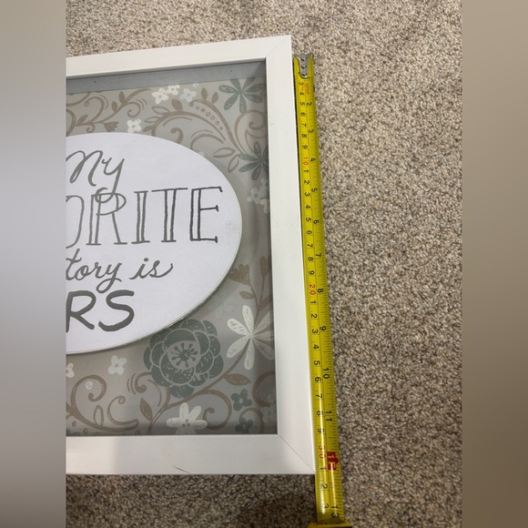 “My Favorite Love Story Is Ours” 12x12 Shadow Box Framed Art Work Wedding - Picture 2 of 6